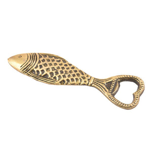 1 Piece Fish Tribal Brass Novelty Bottle Openers Gold
