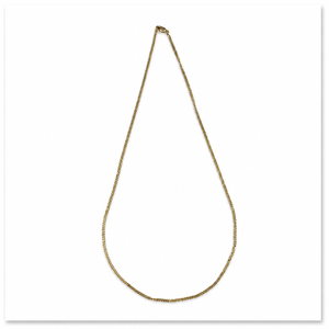 10K Yellow Gold Anchor Chain Frost Fine Necklace