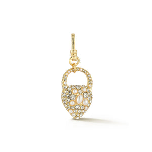 18K Gold-Plated Nina Pearl Heart Charm - Pearl/Gold