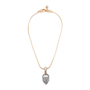 18k Gold-Plated Plaza Bond Chain & Nina Crystal Heart Short Necklace Set
