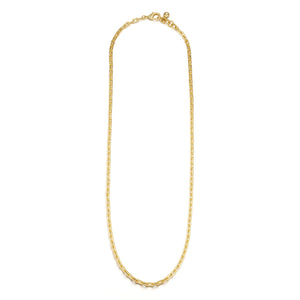 18K Gold-Plated Plaza Edge Chain Long Necklace