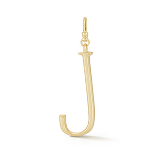 18K Gold-Plated Plaza Large Letter J Charm