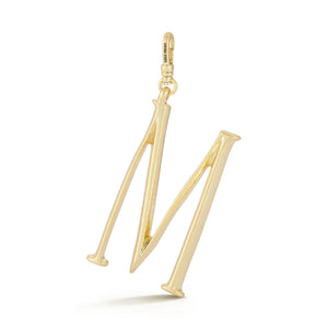 18K Gold-Plated Plaza Large Letter M Charm