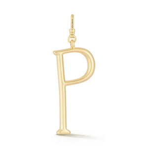 18K Gold-Plated Plaza Large Letter P Charm