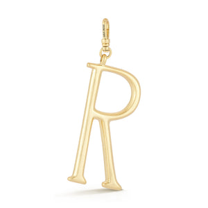 18K Gold-Plated Plaza Large Letter R Charm