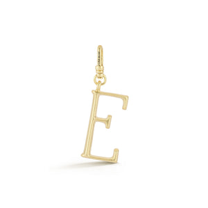 18K Gold-Plated Plaza Small Letter E Charm