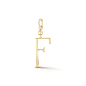 18K Gold-Plated Plaza Small Letter F Charm