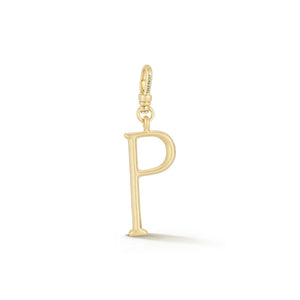 18K Gold-Plated Plaza Small Letter P Charm