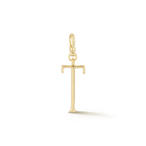 18K Gold-Plated Plaza Small Letter T Charm