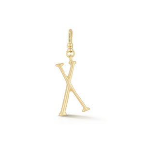 18K Gold-Plated Plaza Small Letter X Charm