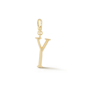 18K Gold-Plated Plaza Small Letter Y Charm