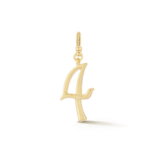 18K Gold-Plated Plaza Small Number 4 Charm