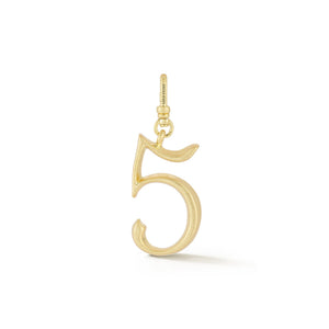 18K Gold-Plated Plaza Small Number 5 Charm