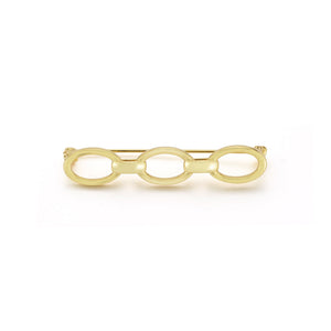 18K Gold-Plated Triad Brooch