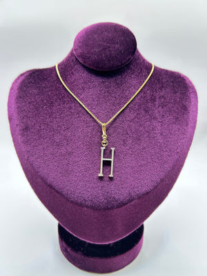 Frost Fine 10k & Diamond Pavé Initial H Charm