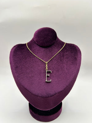 Frost Fine 10k & Diamond Pavé Initial E Charm