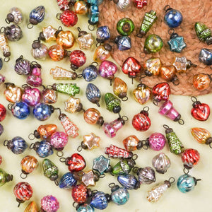 100 Pieces Glass Retro Multicolor Unique Ornamet