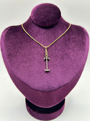 Frost Fine 10k & Diamond Pavé Initial I Charm