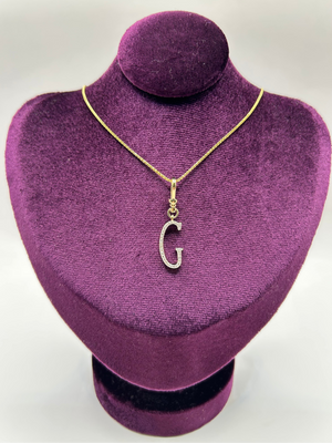 Frost Fine 10k & Diamond Pavé Initial G Charm
