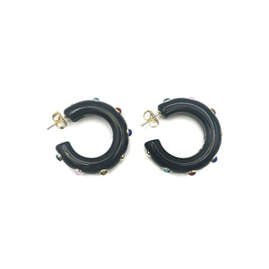 The Diana Gemstone Hoop Earrings