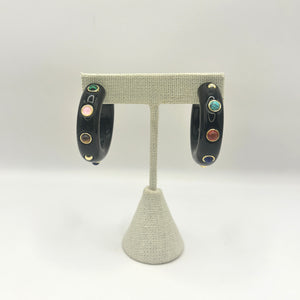 The Diana Gemstone Hoop Earrings