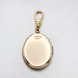 Antique Victorian 12kt Goldfill Oval Field of Flowers Locket Charm