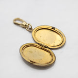 Antique Victorian 12kt Goldfill Oval Field of Flowers Locket Charm