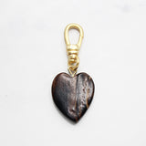 Rare Brown Coral Heart of Love Charm