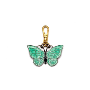 Vintage 1940's Danish Modern Sterling Silver Mint Cloisonné Enamel Butterfly Charm (Copy)