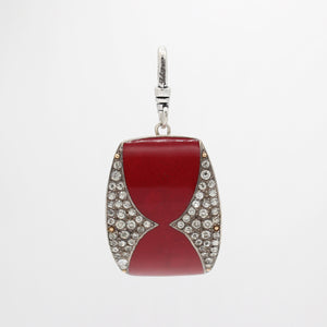 Cherry Red Enamel, Crystals and Gold Oh My! Antique 1900's French Enamel Charm