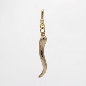 St. Paddy’s Day Gold Vermeil Lucky Cornicello Rústica Charm