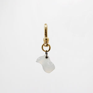 Divine Spark Vintage Opalescent Vaseline Glass Vessel Charm