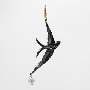 Archival Lulu Element Swarovski-Studied Flying Sparrow with Pearl Charm