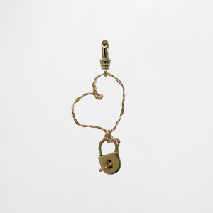 Hand Braided 10 Karat Goldfill Bring On the Love Padlock Heart Charm
