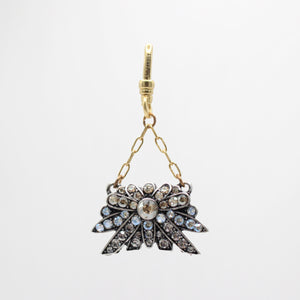 Vintage Lulu Element Aurora Borealis Ombré Champagne Crystal Burst Charm