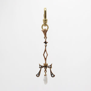 Antique Victorian 10kt Gold Seed Pearl Chandelier Charm