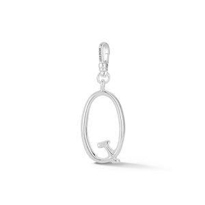 Silver-Plated Plaza Small Letter Q Charm
