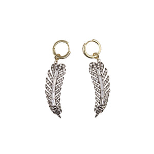 The Angel Feather Convertible Huggie Hoop