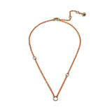 Color-Coated Rubberized Brass Chain Necklace