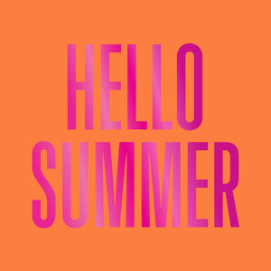 Cocktail Napkins | Hello Summer Orange- Foil - 20ct