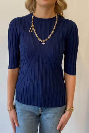 Eolas Luc Ribbed Short Sleeve Crewneck