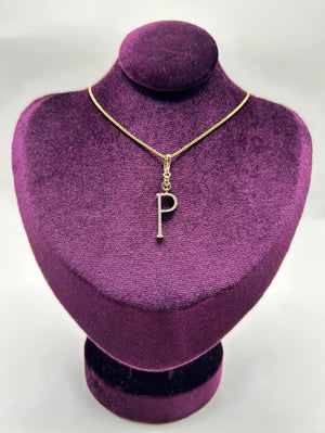 Frost Fine 10k & Diamond Pavé Initial P Charm