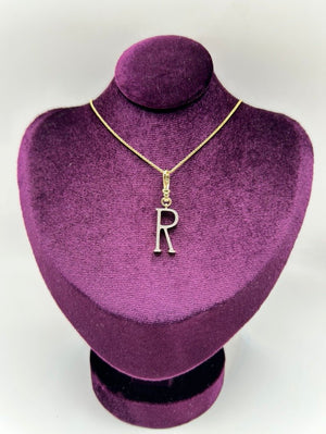 Frost Fine 10k & Diamond Pavé Initial R Charm