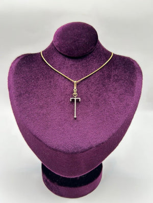 Frost Fine 10k & Diamond Pavé Initial T Charm