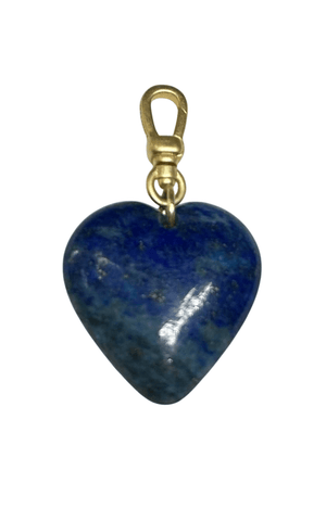 Lapis Lazuli Carved Heart Charm