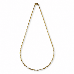 Medium Paperclip Chain Fine Frost Vermeil Necklace