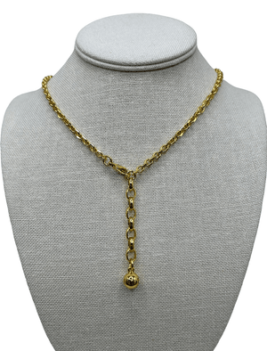 Plaza Mini Tuff Link Short Necklace - Gold