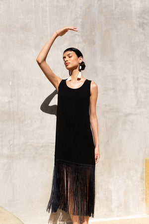 Montsera Ceiba Black Mini dress