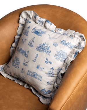 Oyster and Arrow - Three Harbors French Linen Pillow Sham