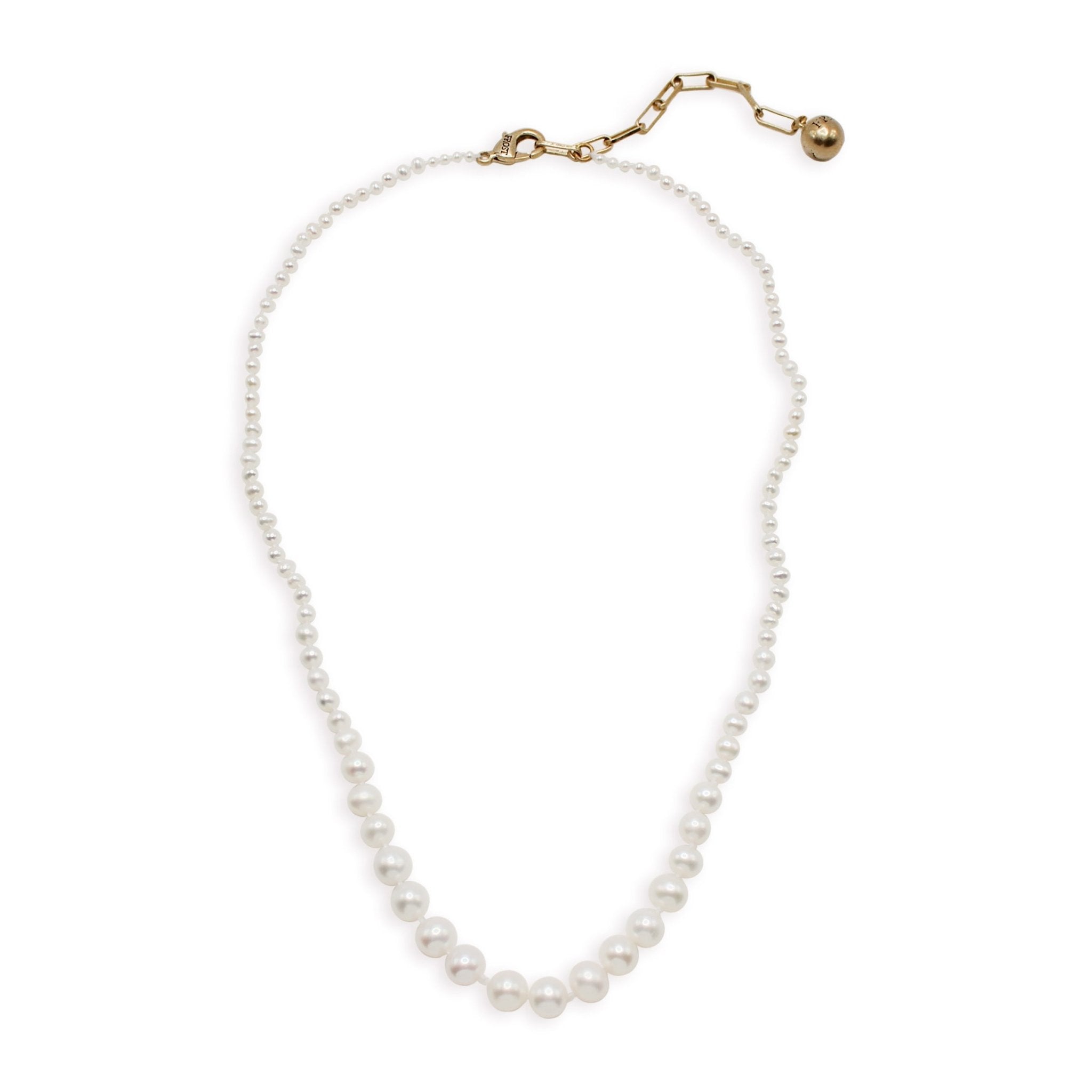 Plaza Knotted Silk Natural Pearl Necklace - Lulu Frost